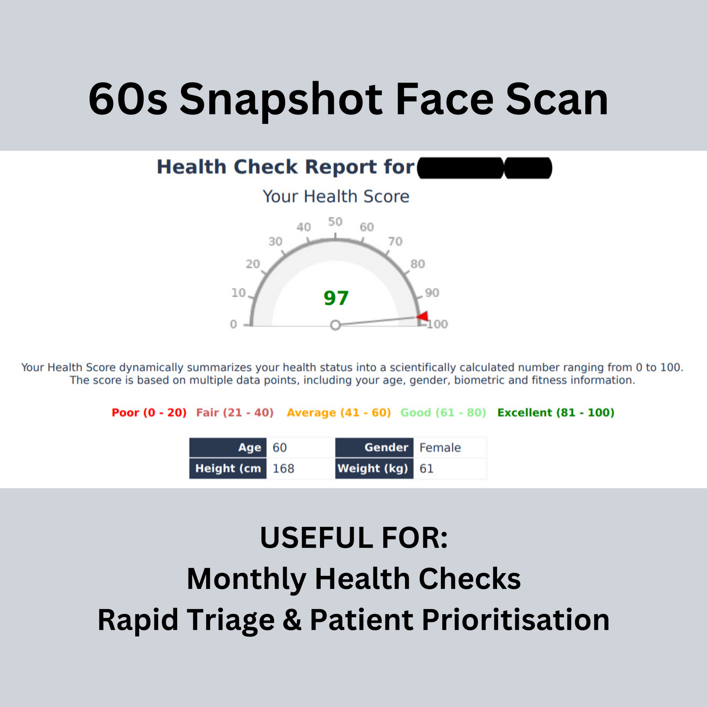 60s Snapshot Face Scan